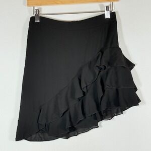 NEW Don't Ask Why One Size Skirt Black Chiffon Ruffle Mini Whimsigoth Gothic
